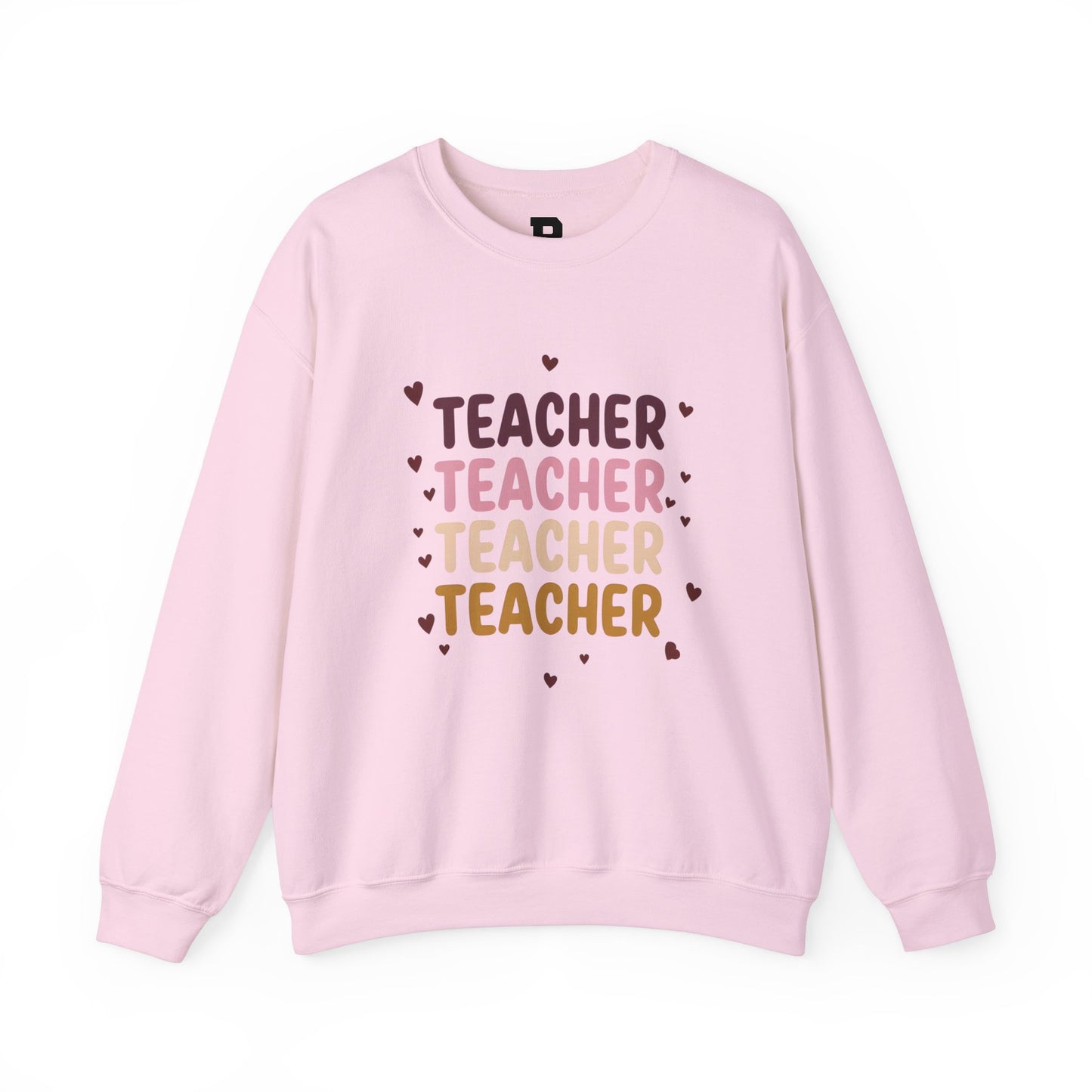 Teacher Appreciation Crewneck Sweatshirt with Heart Design