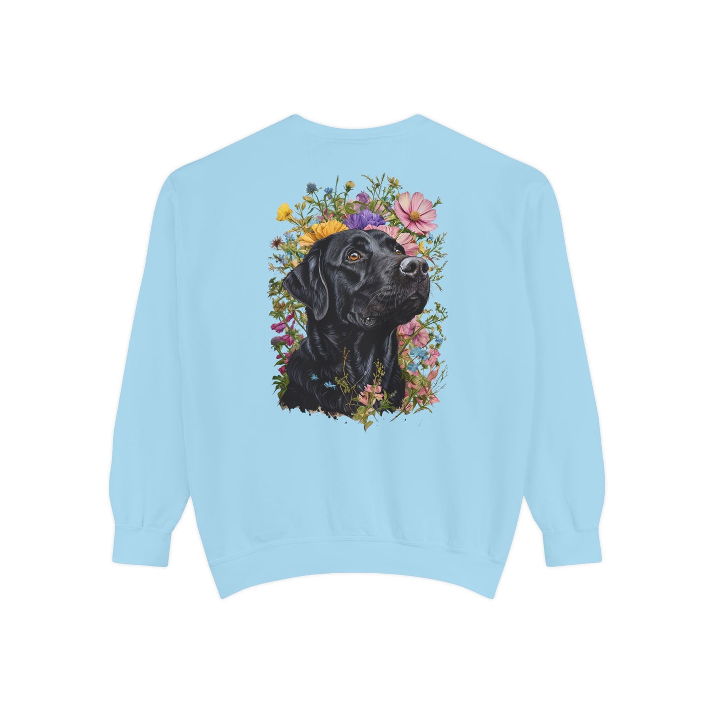 Floral Labrador Sweatshirt – Cozy Unisex Pullover for Dog Lovers