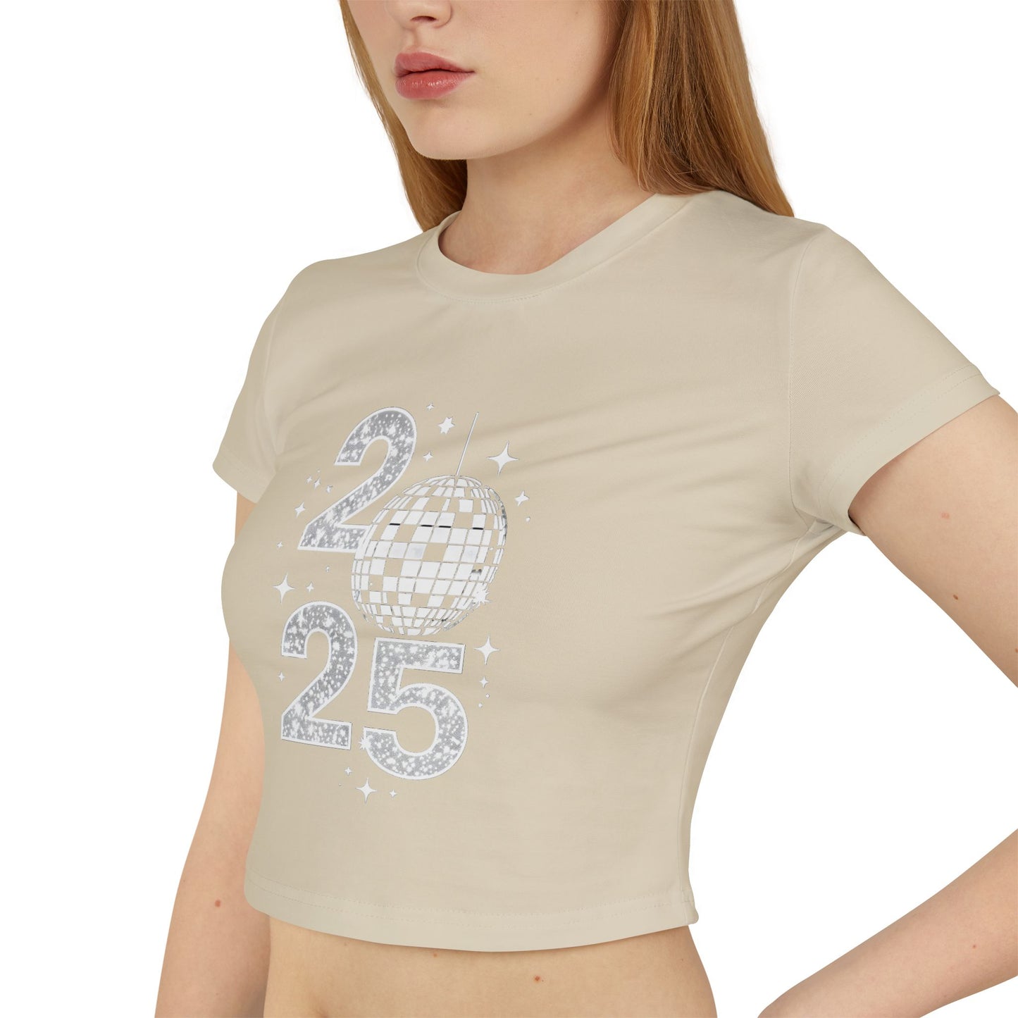 2025 Women's Baby Tee - Fun & Festive Cropped T-Shirt for New Year's Celebrations