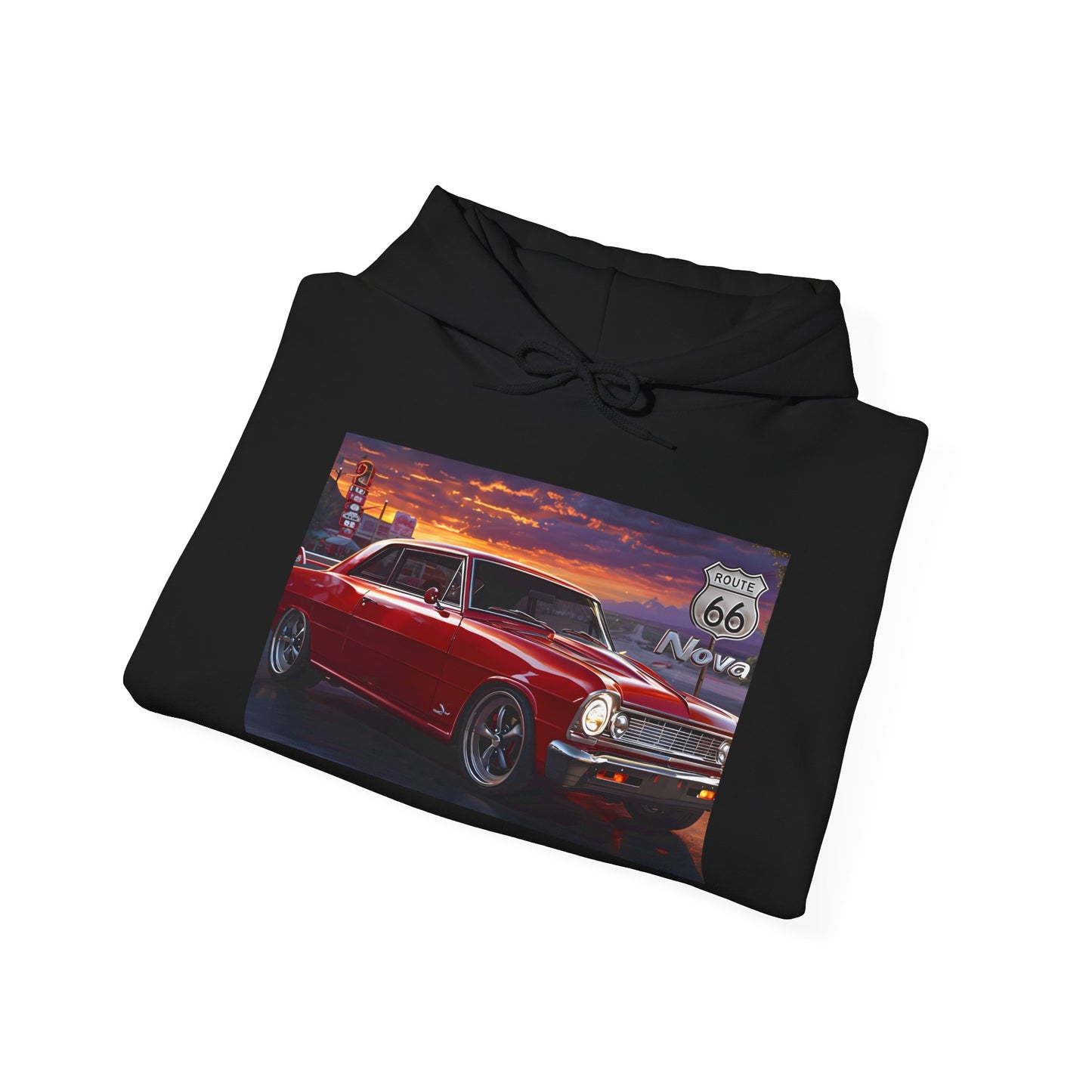 Classic Car Sunset Hoodie | Unisex Heavy Blend™ Sweatshirt