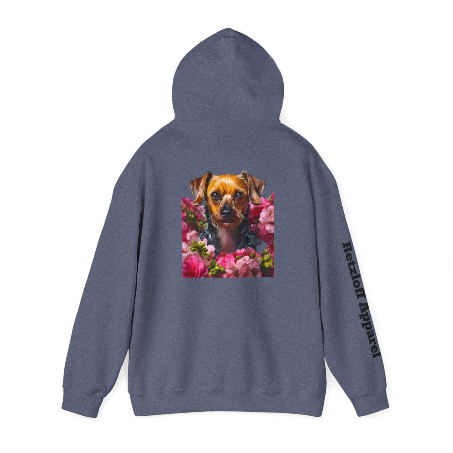 Cute Dog Floral Unisex Hoodie - Razloff Apparel