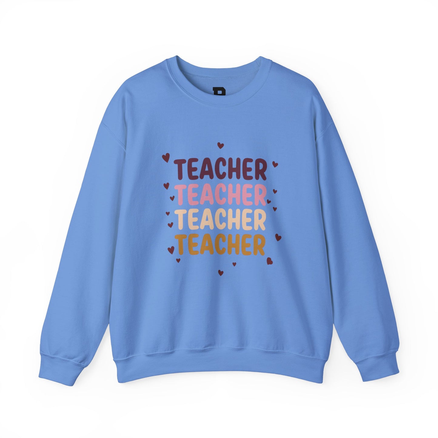 Teacher Appreciation Crewneck Sweatshirt with Heart Design