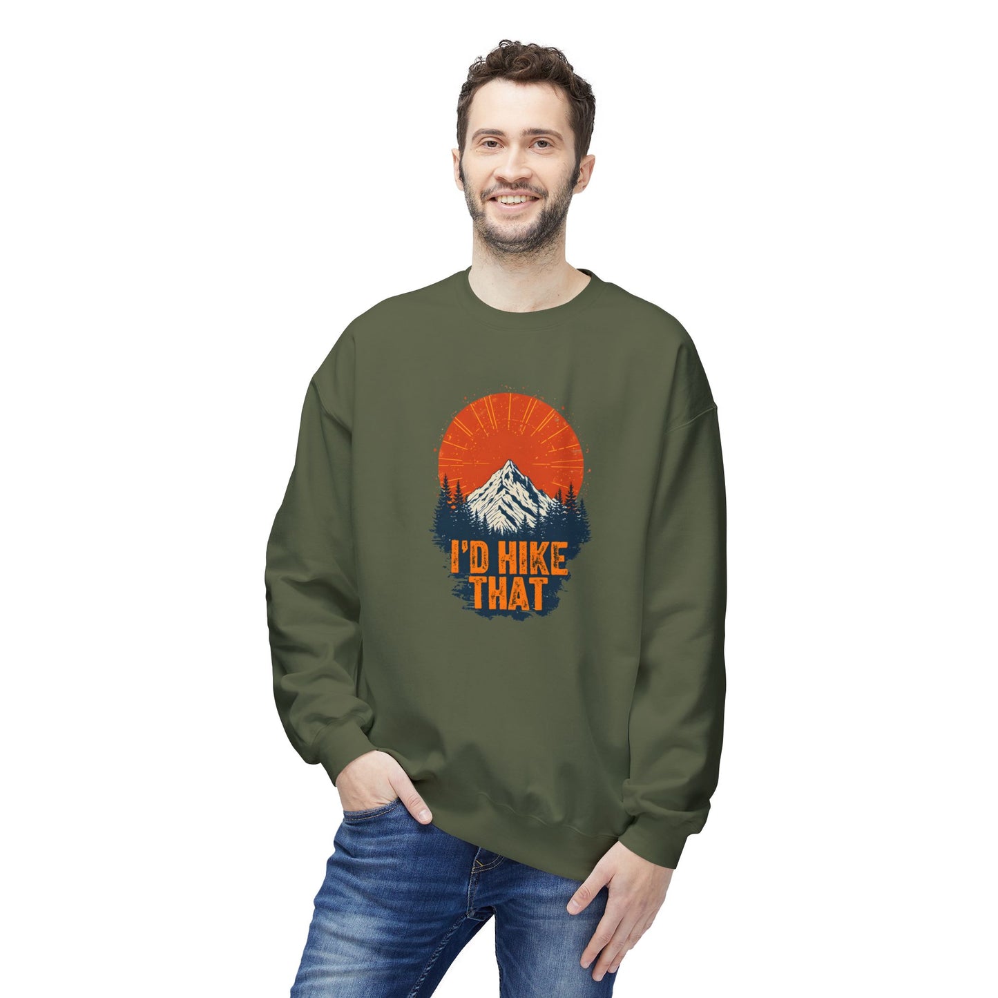 I'd Hike That Unisex Fleece Sweatshirt - Adventure Apparel for Outdoor Lovers