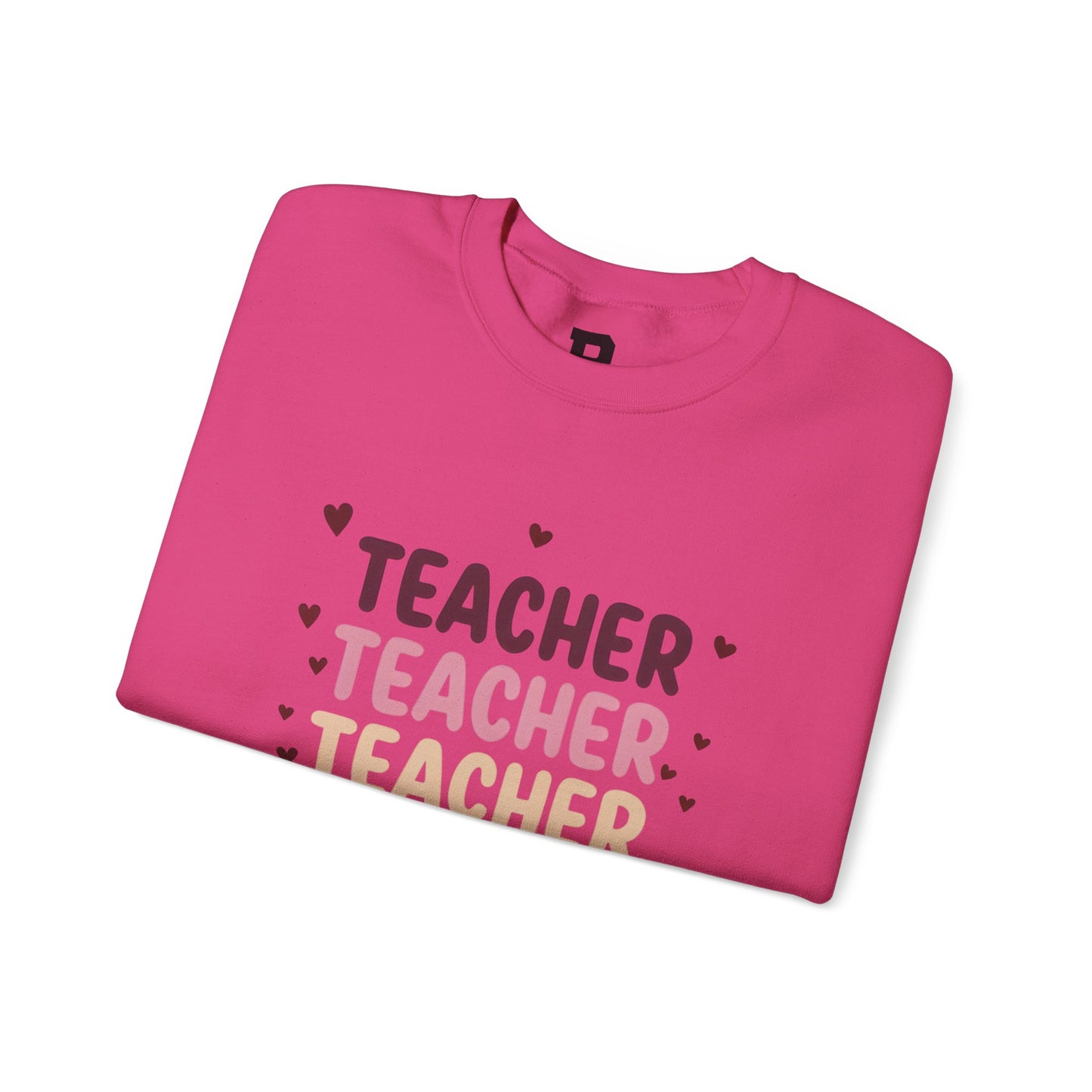 Teacher Appreciation Crewneck Sweatshirt with Heart Design