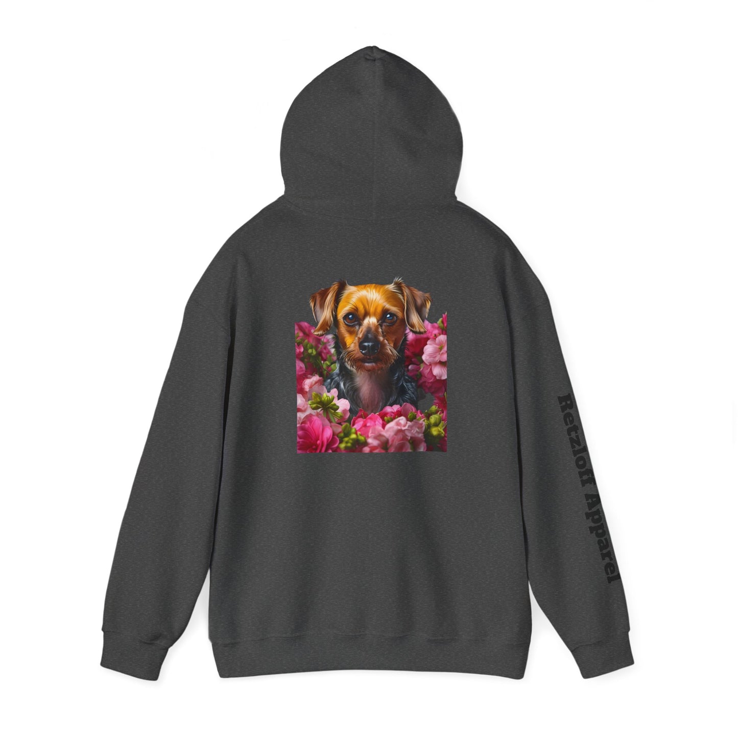 Cute Dog Floral Unisex Hoodie - Razloff Apparel