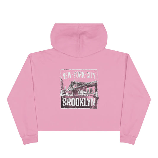 Brooklyn Graphic Crop Hoodie - New York City Style for Casual Outings