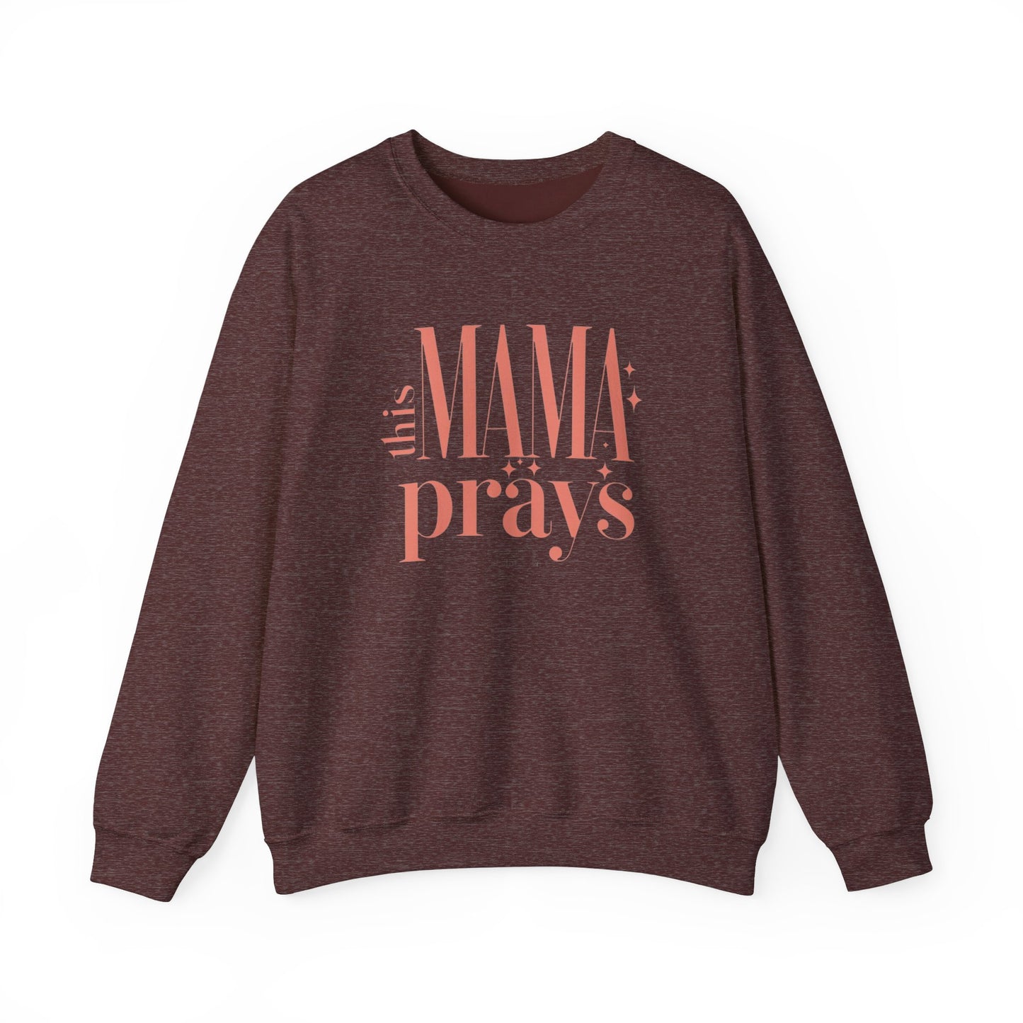 This Mama Prays Sweatshirt - Unisex Heavy Blend™ Crewneck for Moms