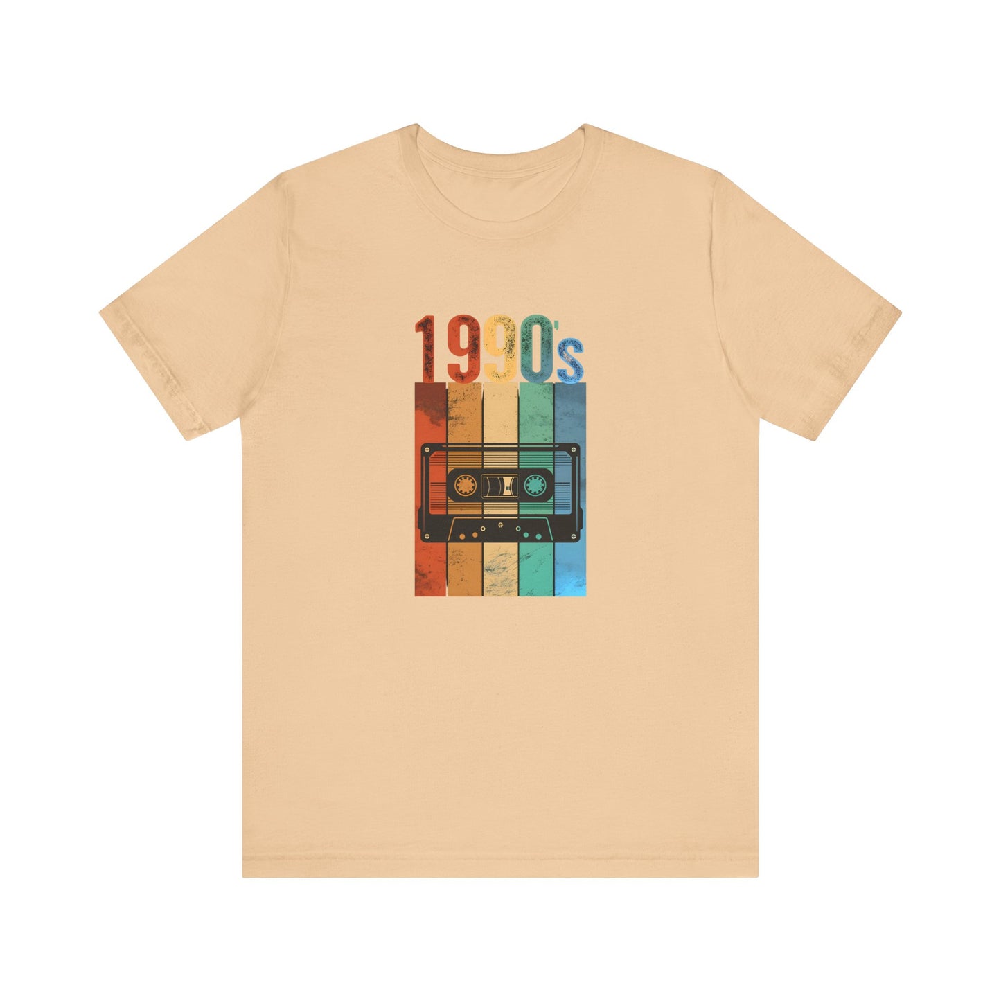 1990s Retro Tape Unisex Jersey Tee – Nostalgic Graphic T-Shirt for Music Lovers