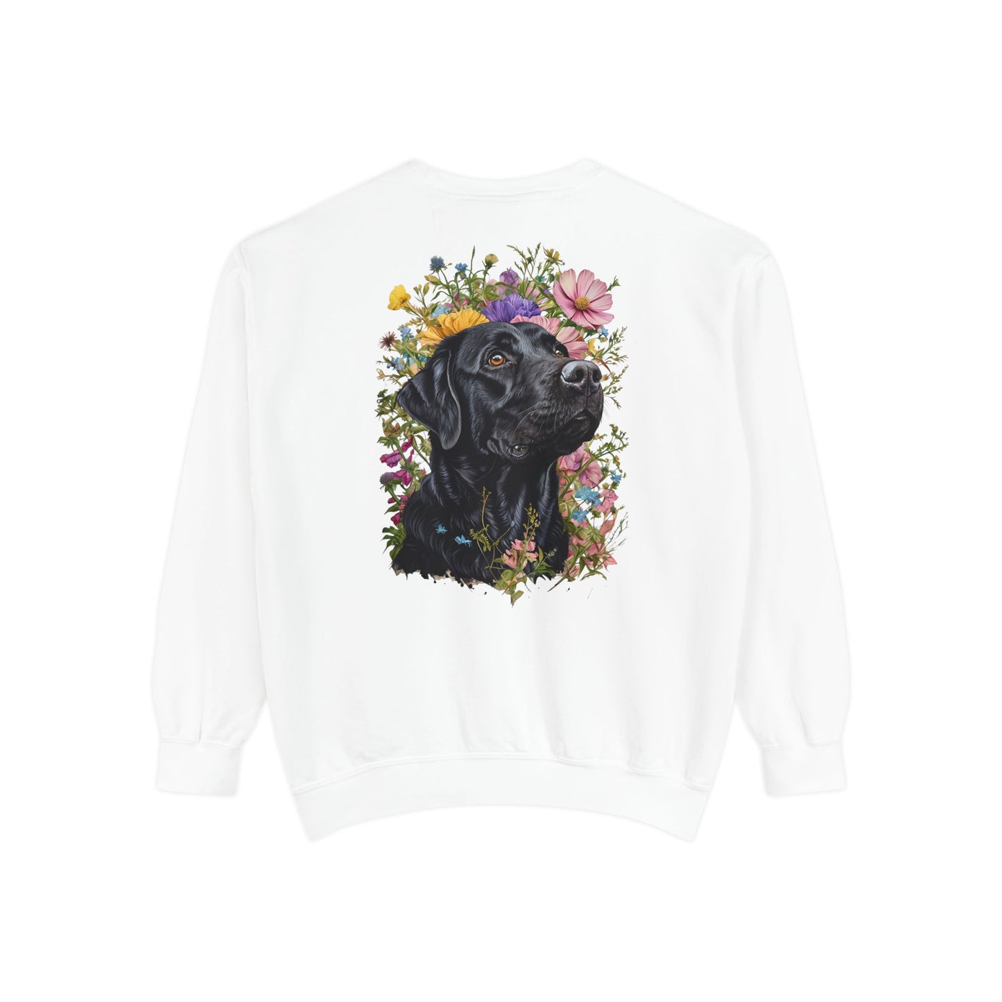 Floral Labrador Sweatshirt – Cozy Unisex Pullover for Dog Lovers