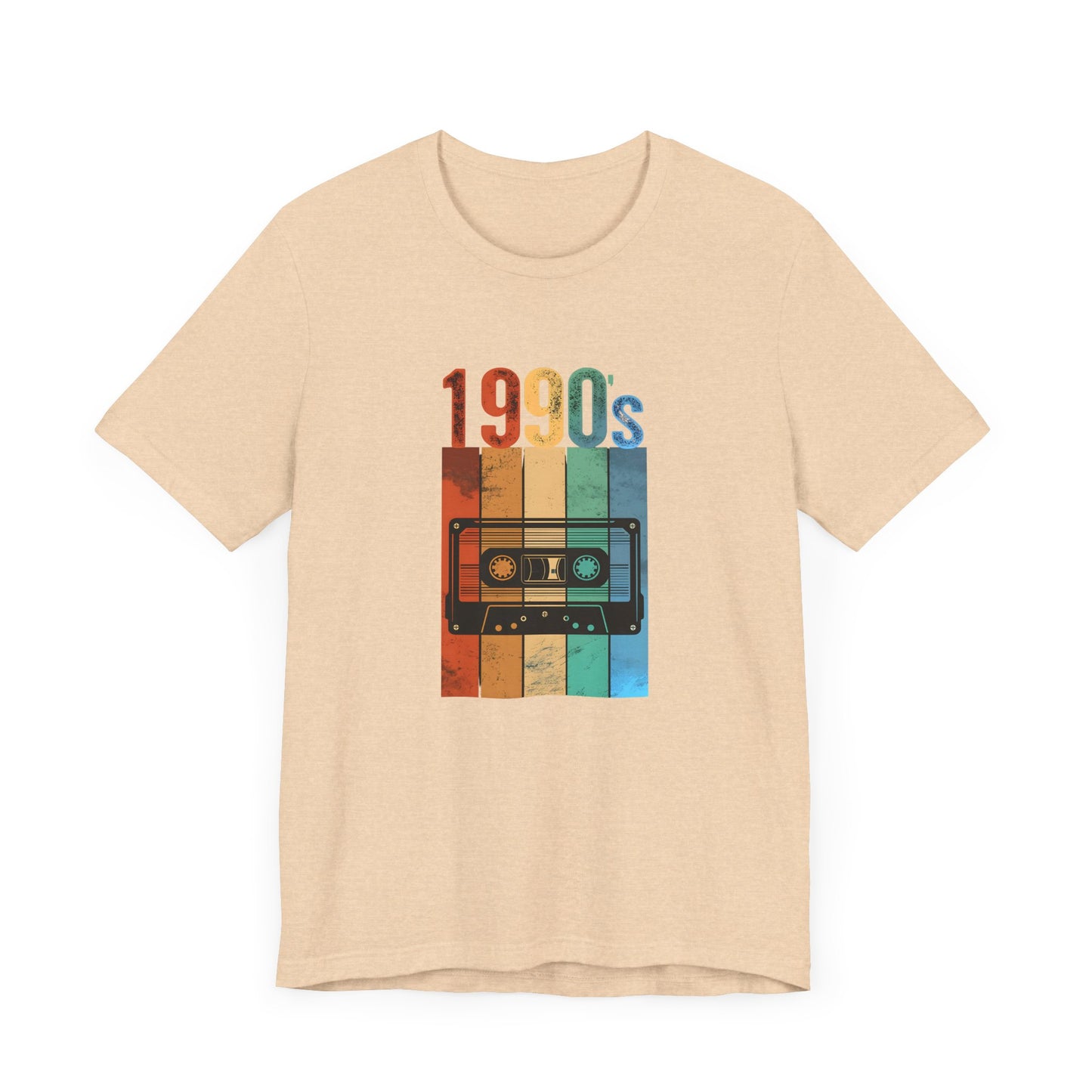 1990s Retro Tape Unisex Jersey Tee – Nostalgic Graphic T-Shirt for Music Lovers