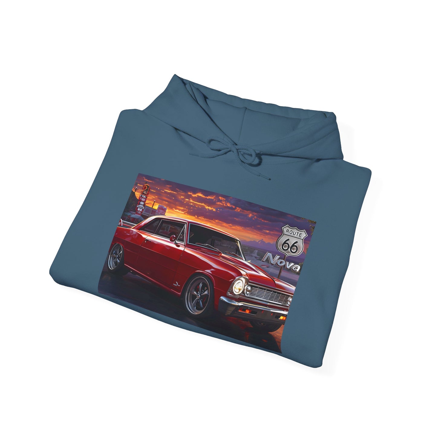 Classic Car Sunset Hoodie | Unisex Heavy Blend™ Sweatshirt