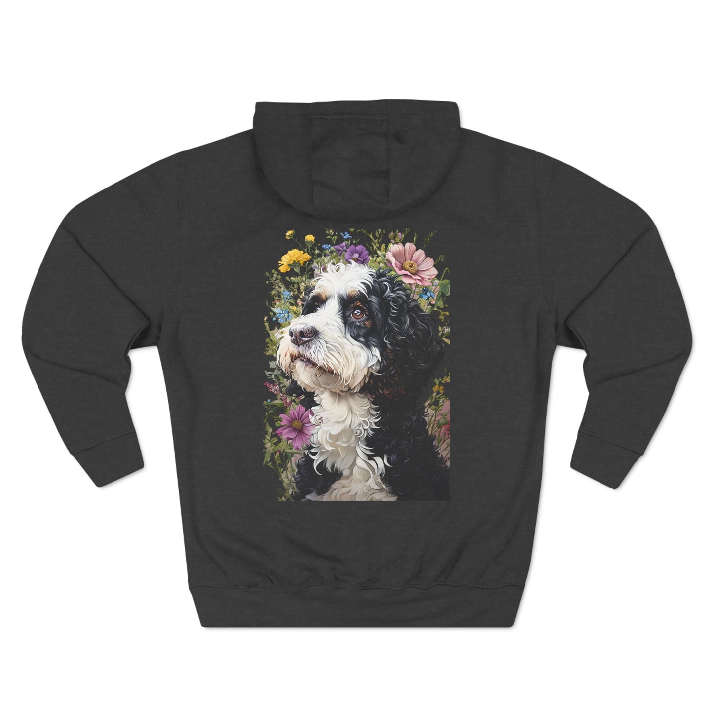 Floral Dog Hoodie - Cozy Three-Panel Fleece Sweatshirt for Dog Lovers