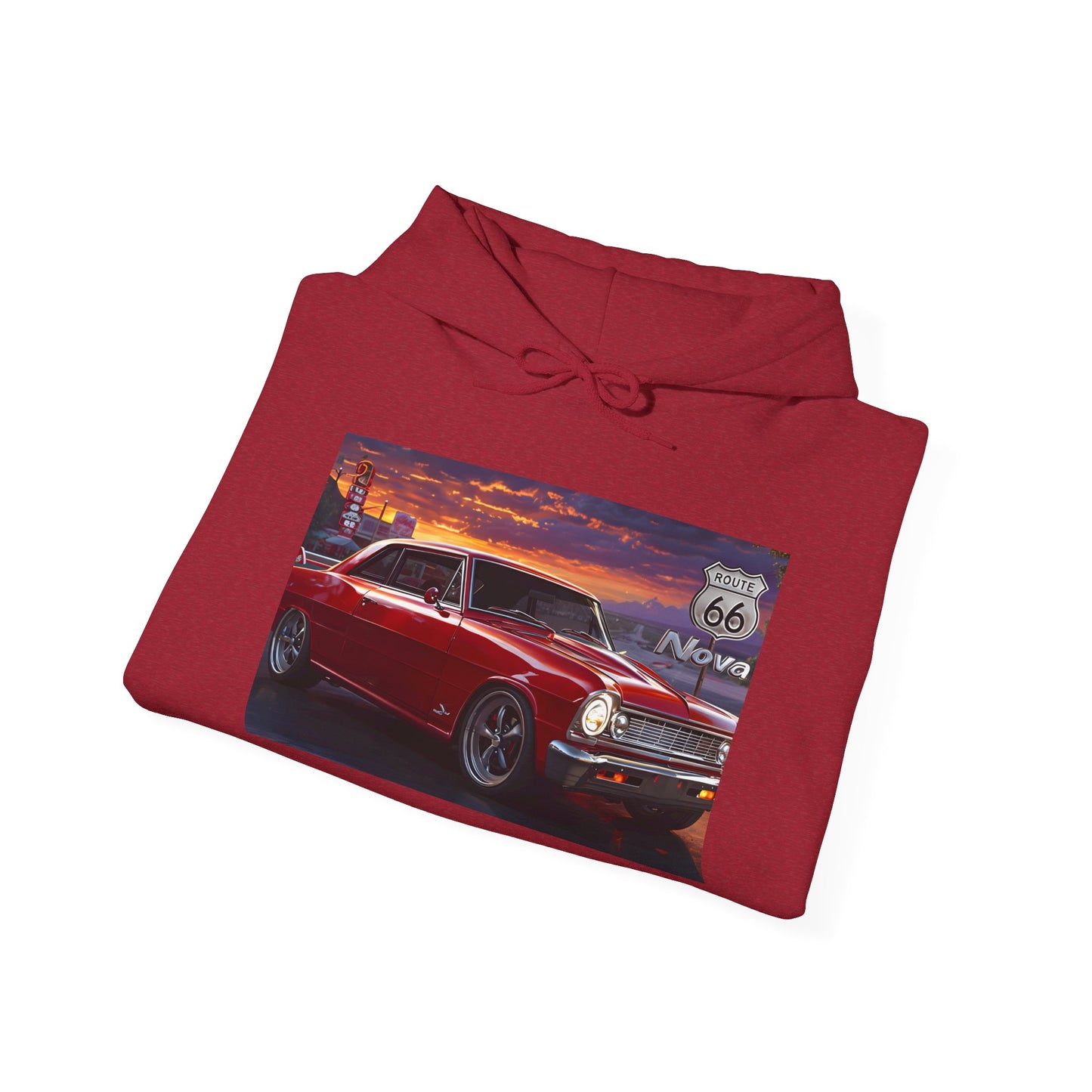 Classic Car Sunset Hoodie | Unisex Heavy Blend™ Sweatshirt