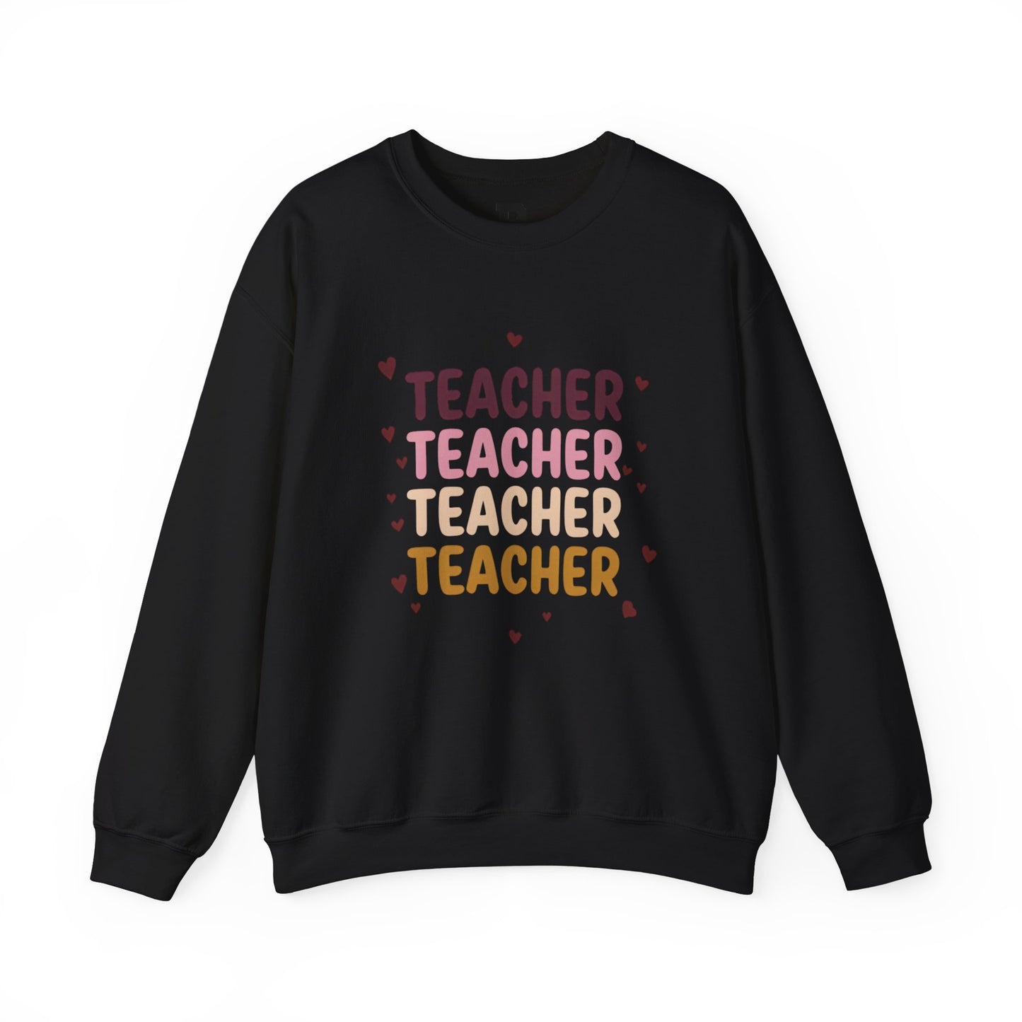 Teacher Appreciation Crewneck Sweatshirt with Heart Design