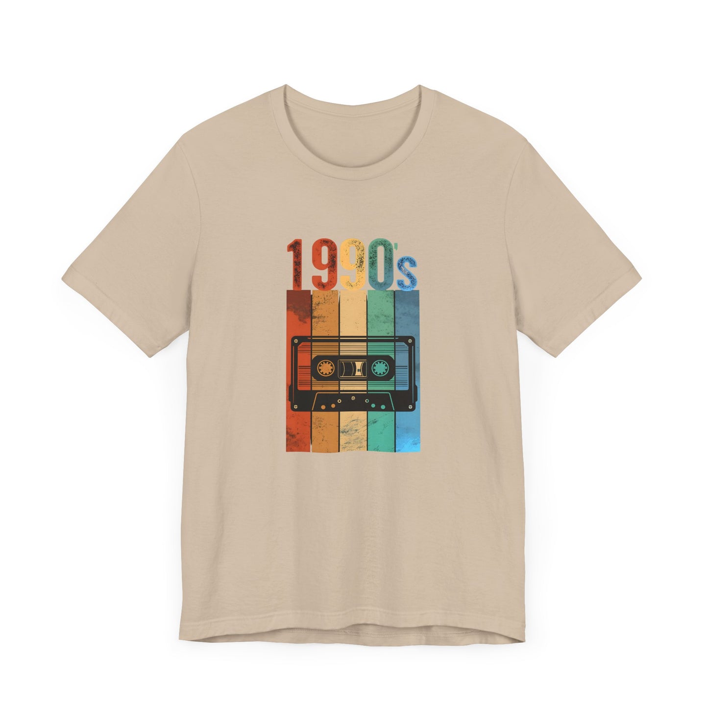 1990s Retro Tape Unisex Jersey Tee – Nostalgic Graphic T-Shirt for Music Lovers