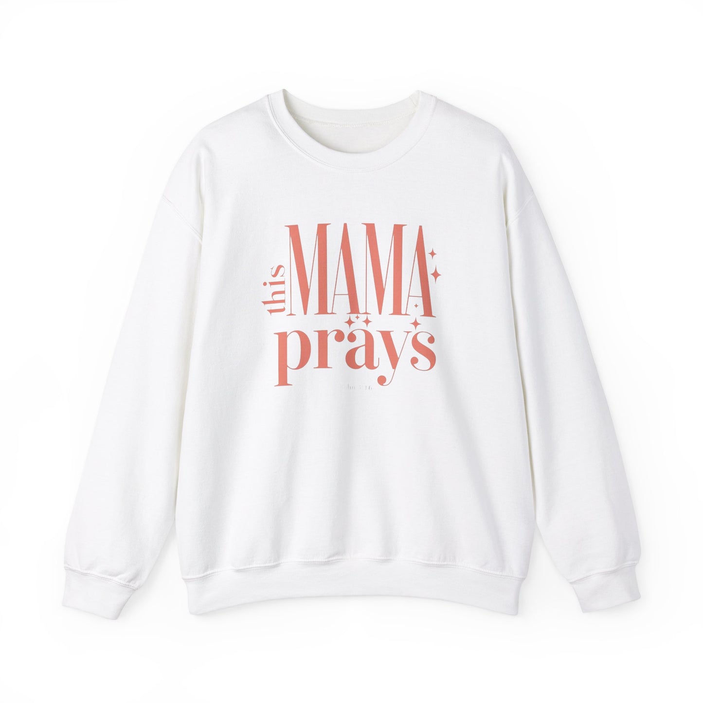 This Mama Prays Sweatshirt - Unisex Heavy Blend™ Crewneck for Moms