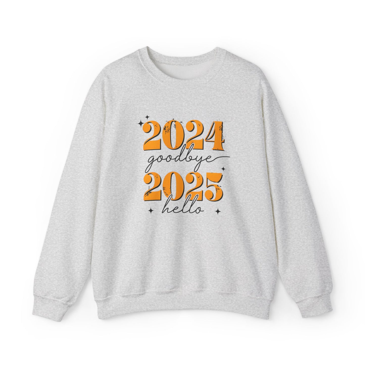 2024 Goodbye 2025 Hello Sweatshirt - Unisex Heavy Blend for Seasonal Celebrations