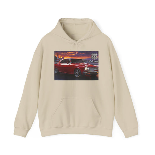 Classic Car Sunset Hoodie | Unisex Heavy Blend™ Sweatshirt