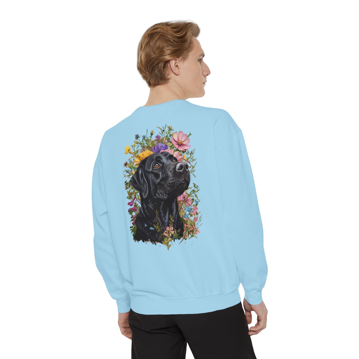 Floral Labrador Sweatshirt – Cozy Unisex Pullover for Dog Lovers