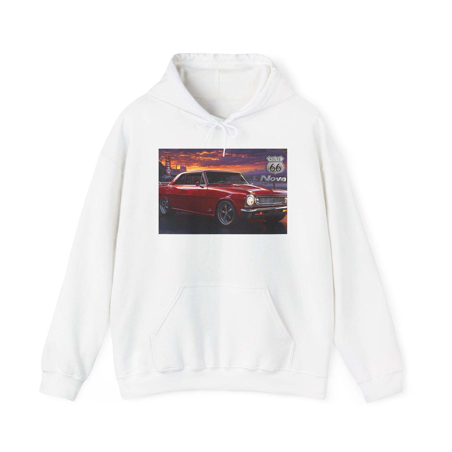 Classic Car Sunset Hoodie | Unisex Heavy Blend™ Sweatshirt