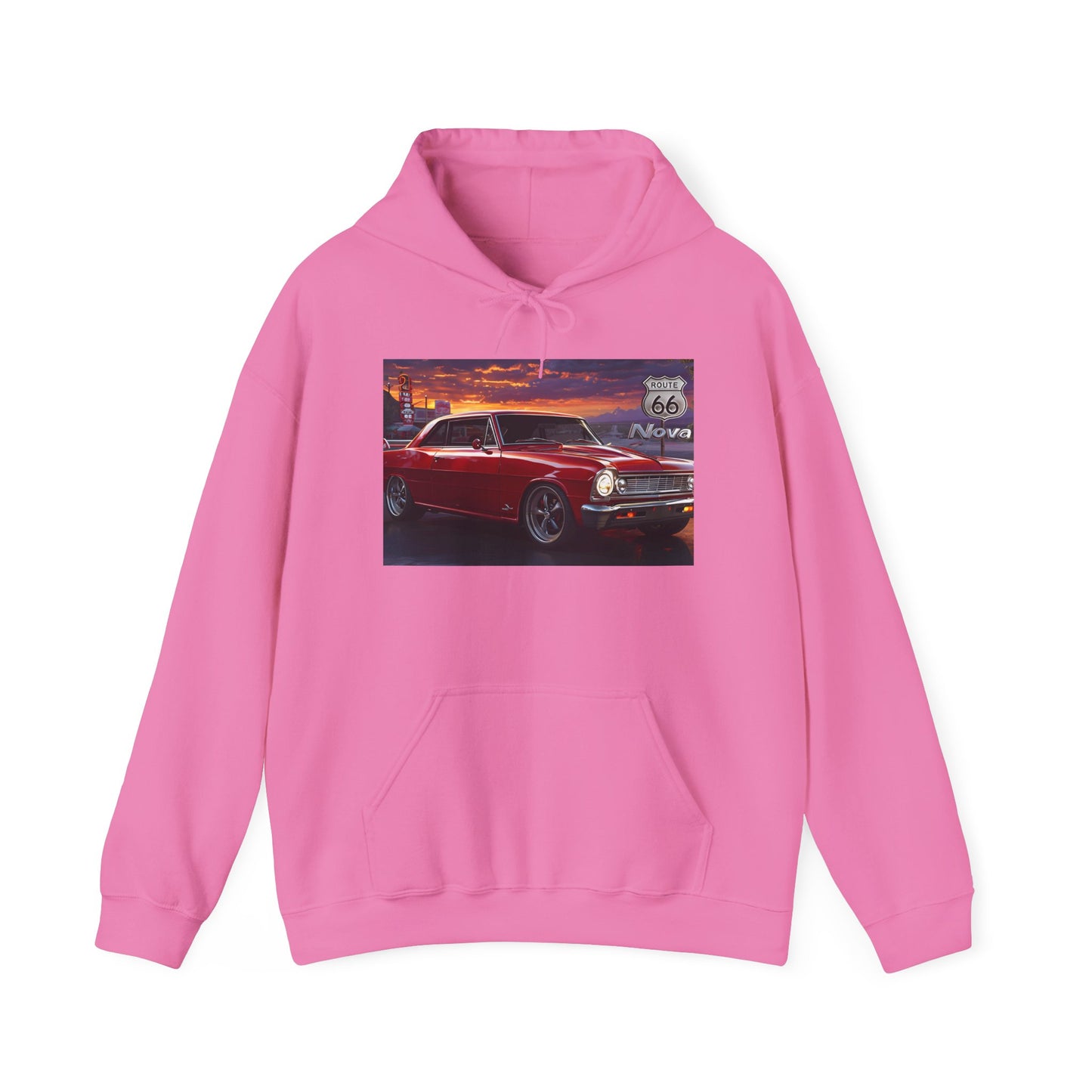 Classic Car Sunset Hoodie | Unisex Heavy Blend™ Sweatshirt