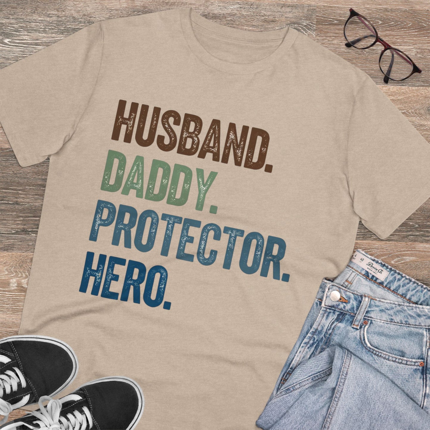 Unisex Organic T-Shirt - Husband, Daddy, Protector, Hero