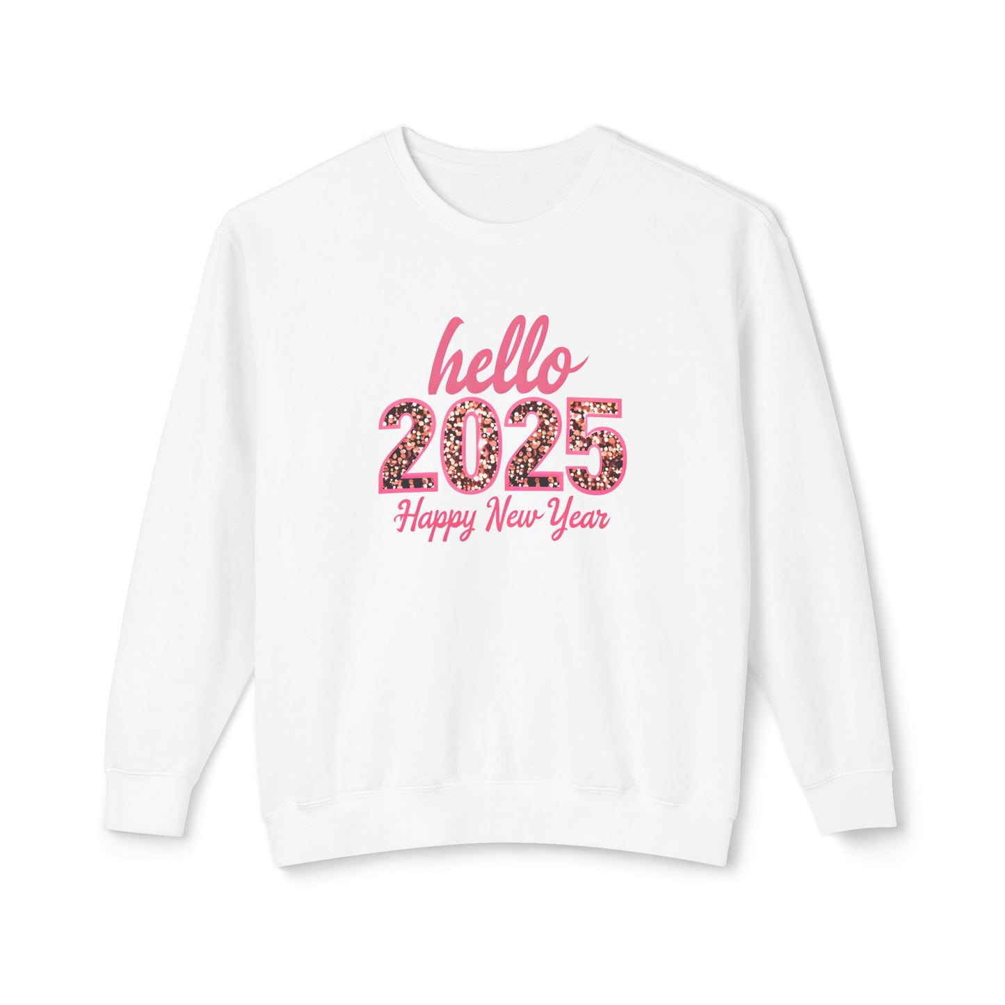 Unisex Lightweight Crewneck Sweatshirt - Happy New Year 2025 Design