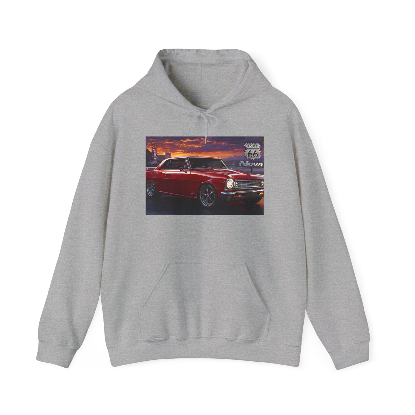 Classic Car Sunset Hoodie | Unisex Heavy Blend™ Sweatshirt