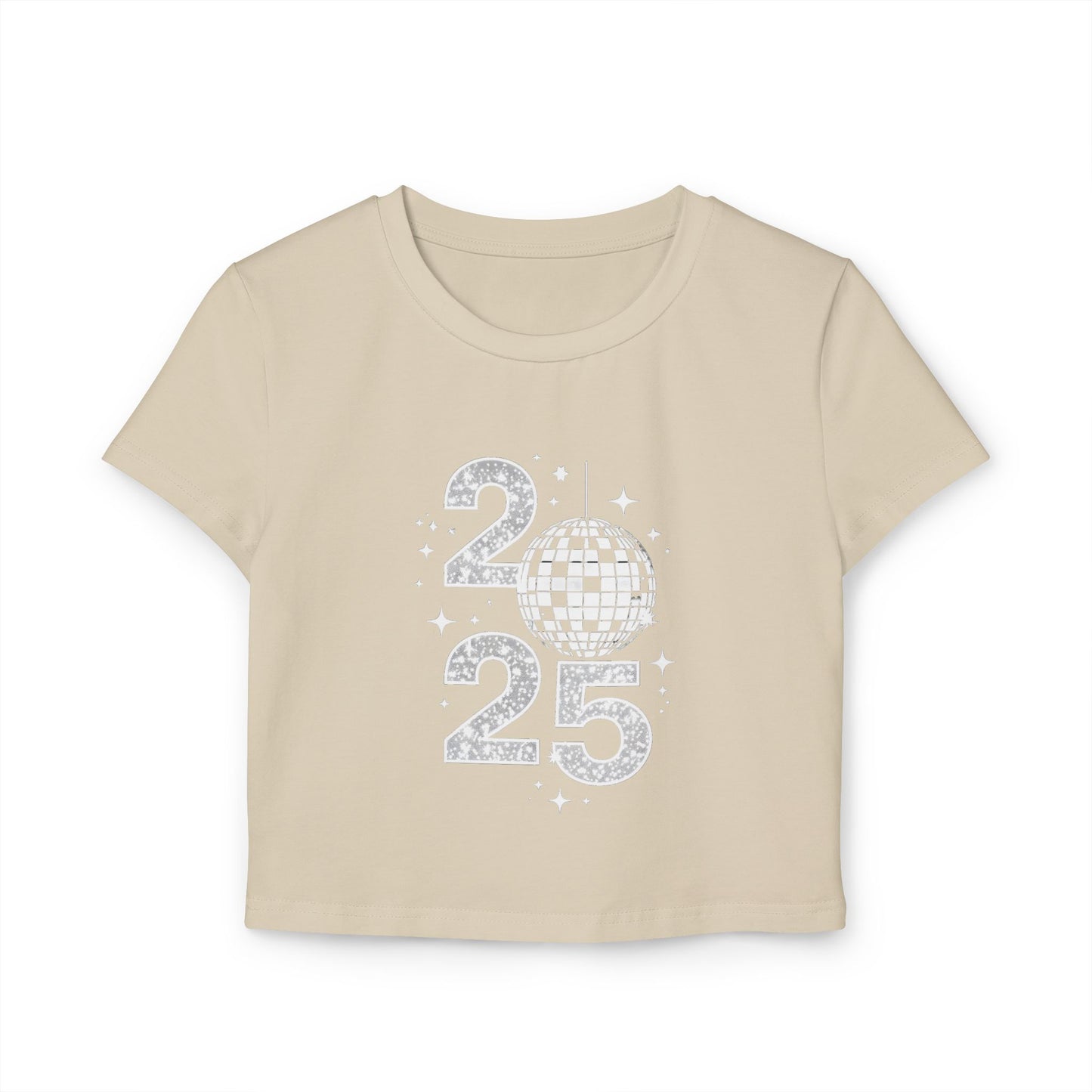 2025 Women's Baby Tee - Fun & Festive Cropped T-Shirt for New Year's Celebrations