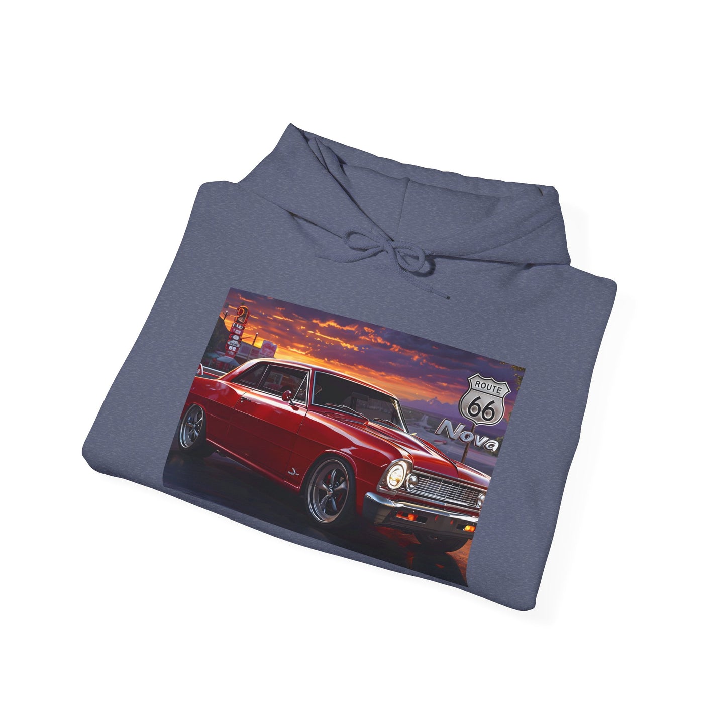 Classic Car Sunset Hoodie | Unisex Heavy Blend™ Sweatshirt