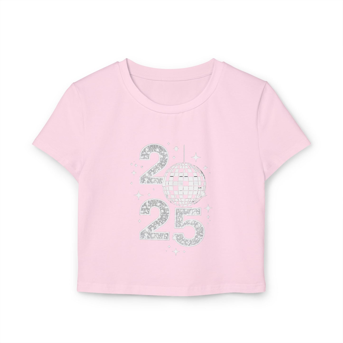 2025 Women's Baby Tee - Fun & Festive Cropped T-Shirt for New Year's Celebrations