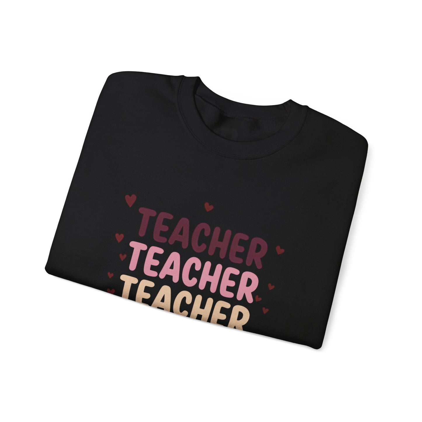 Teacher Appreciation Crewneck Sweatshirt with Heart Design