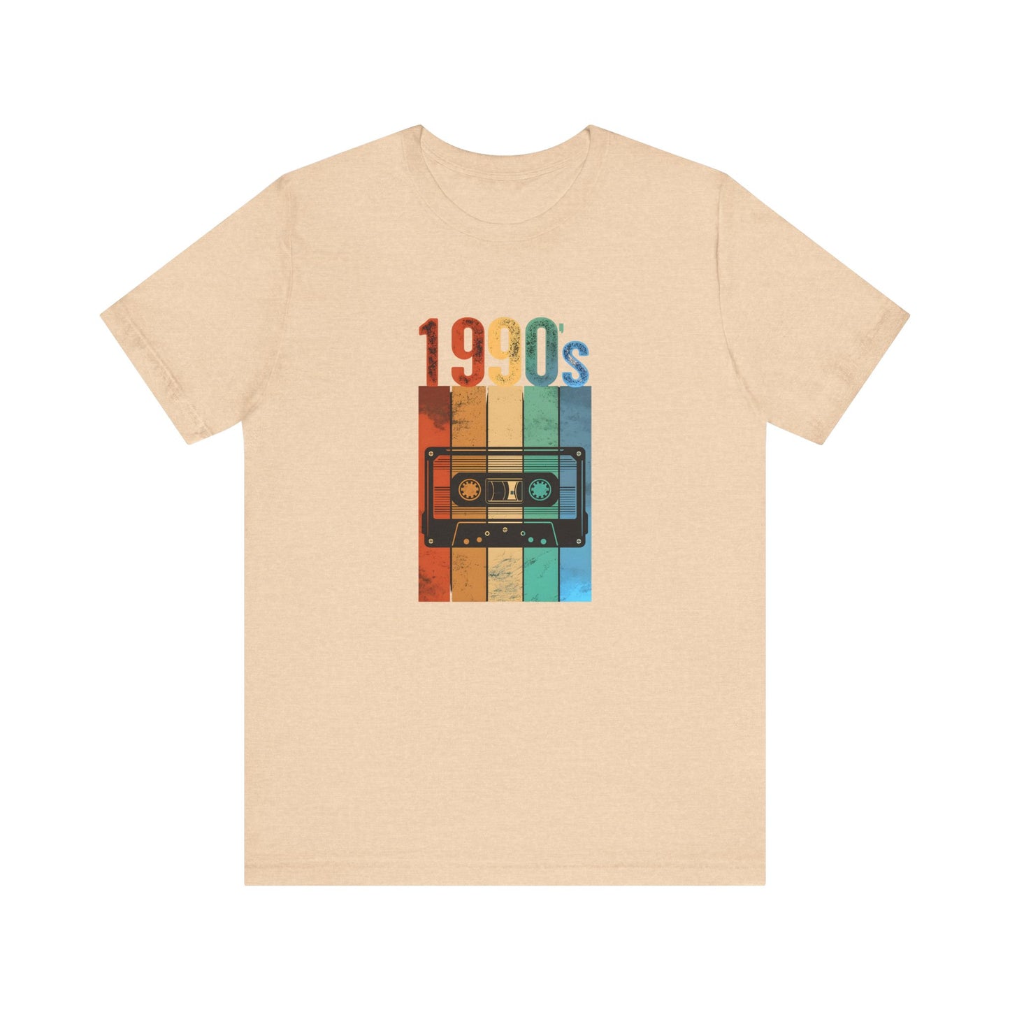 1990s Retro Tape Unisex Jersey Tee – Nostalgic Graphic T-Shirt for Music Lovers