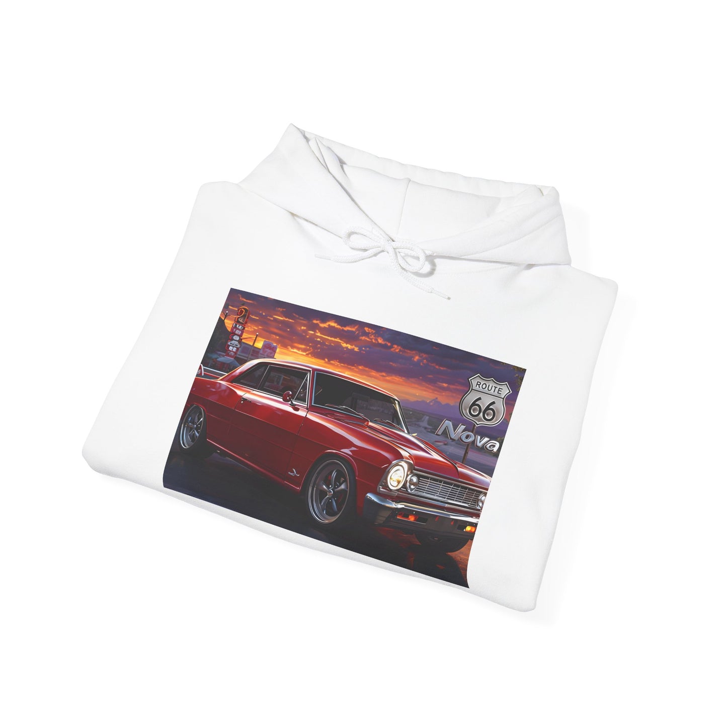 Classic Car Sunset Hoodie | Unisex Heavy Blend™ Sweatshirt