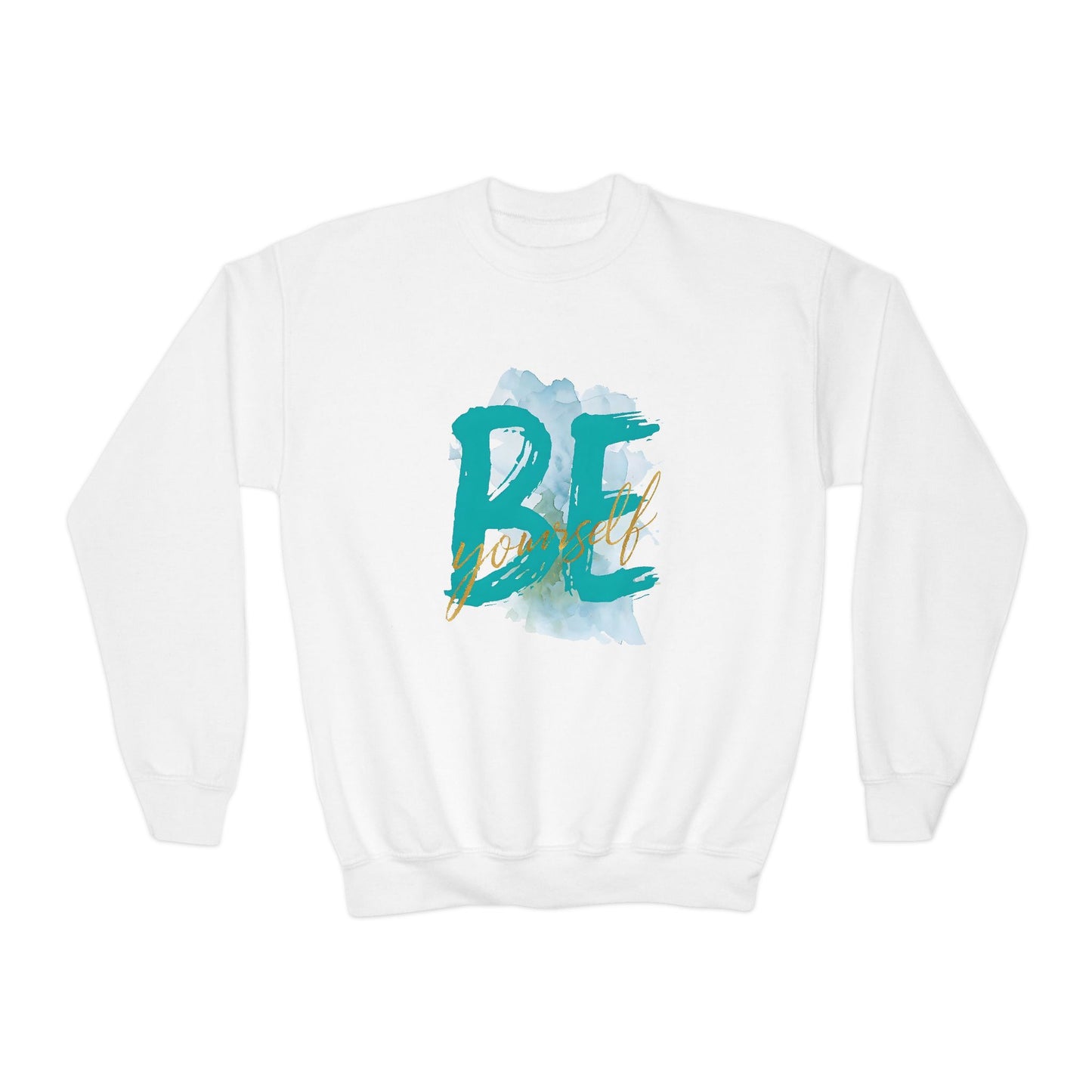 Youth Crewneck Sweatshirt - "Be Yourself" Inspirational Design