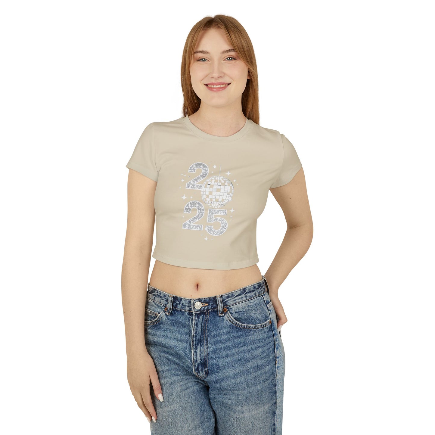 2025 Women's Baby Tee - Fun & Festive Cropped T-Shirt for New Year's Celebrations