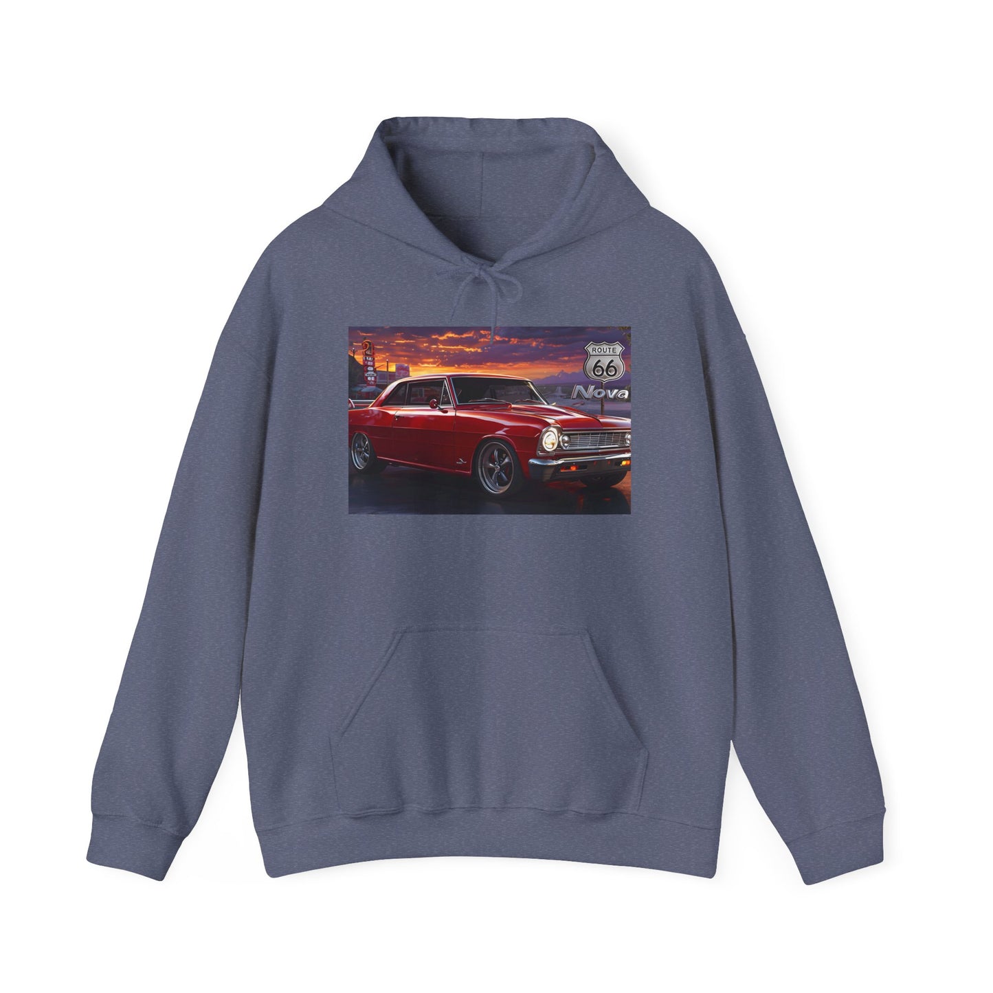 Classic Car Sunset Hoodie | Unisex Heavy Blend™ Sweatshirt