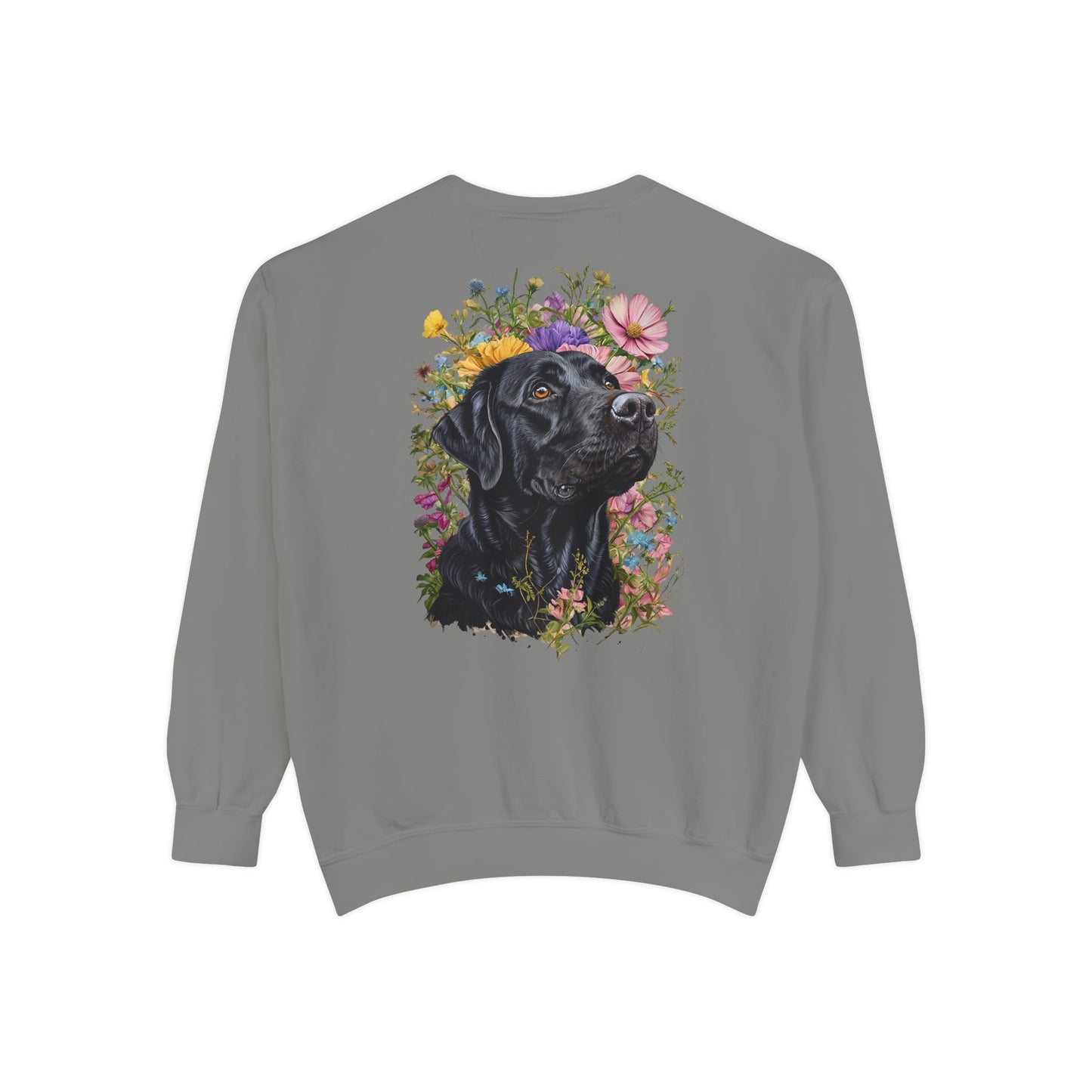 Floral Labrador Sweatshirt – Cozy Unisex Pullover for Dog Lovers