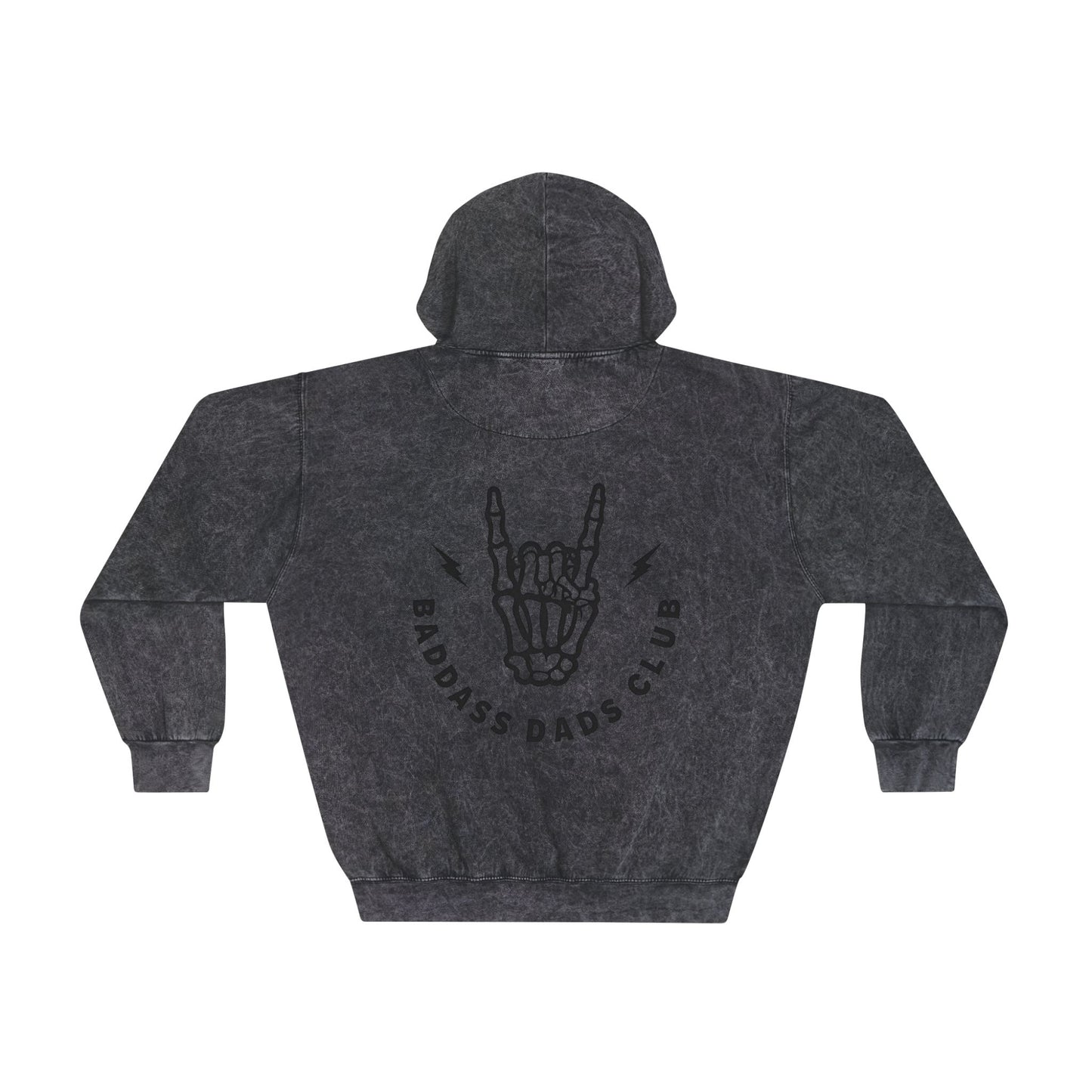 Baddass Dads Club Hoodie - Unisex Mineral Wash Sweatshirt for Dads