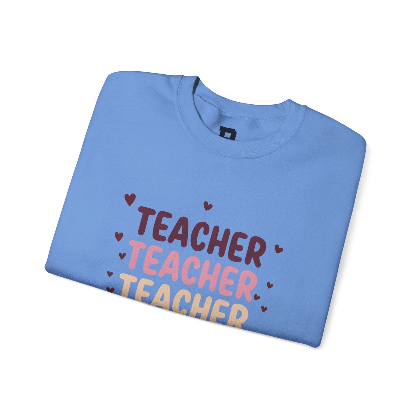 Teacher Appreciation Crewneck Sweatshirt with Heart Design