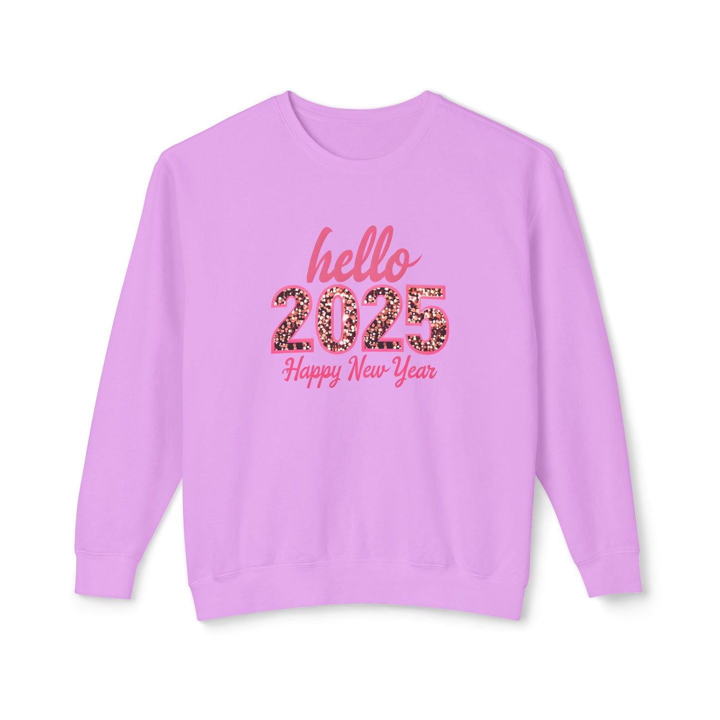 Unisex Lightweight Crewneck Sweatshirt - Happy New Year 2025 Design