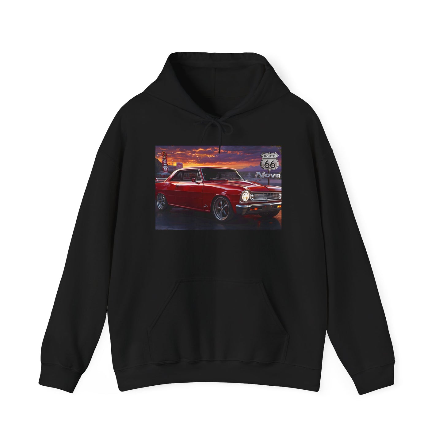 Classic Car Sunset Hoodie | Unisex Heavy Blend™ Sweatshirt