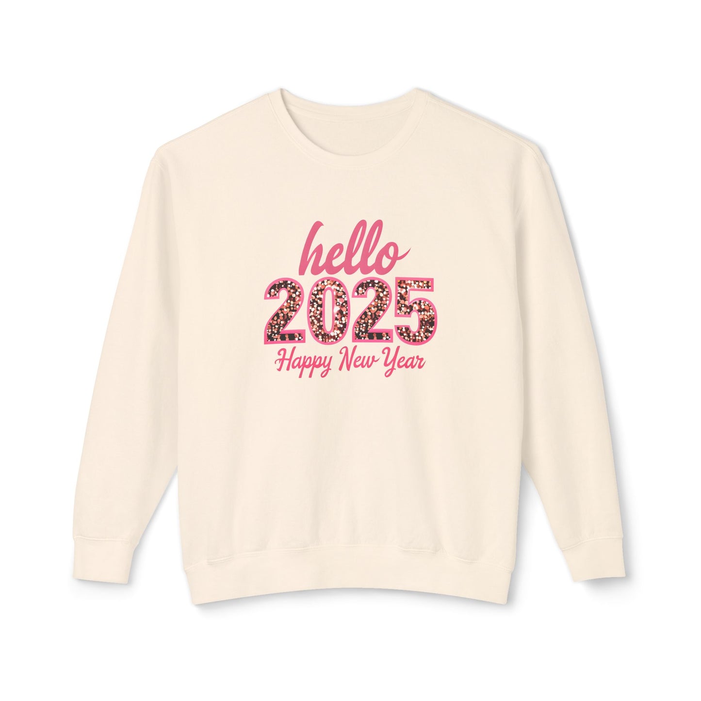 Unisex Lightweight Crewneck Sweatshirt - Happy New Year 2025 Design