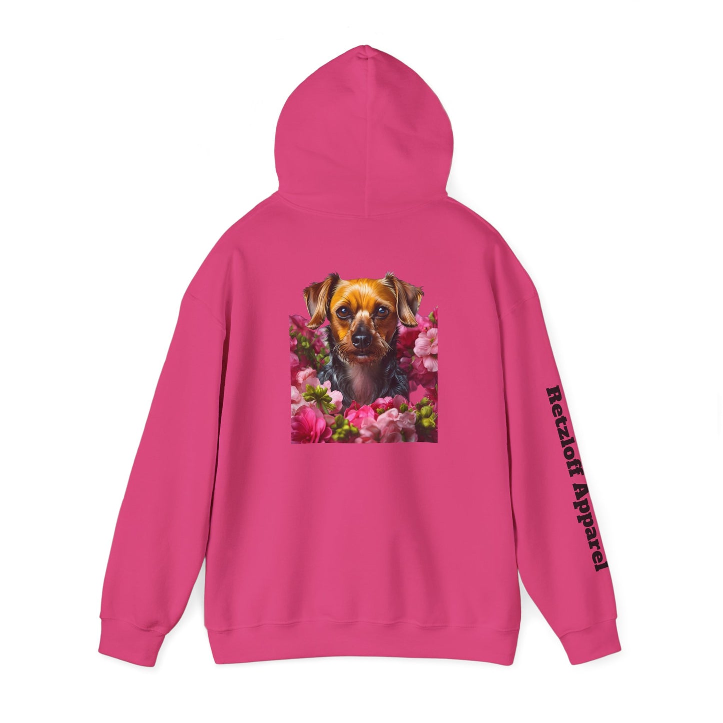 Cute Dog Floral Unisex Hoodie - Razloff Apparel