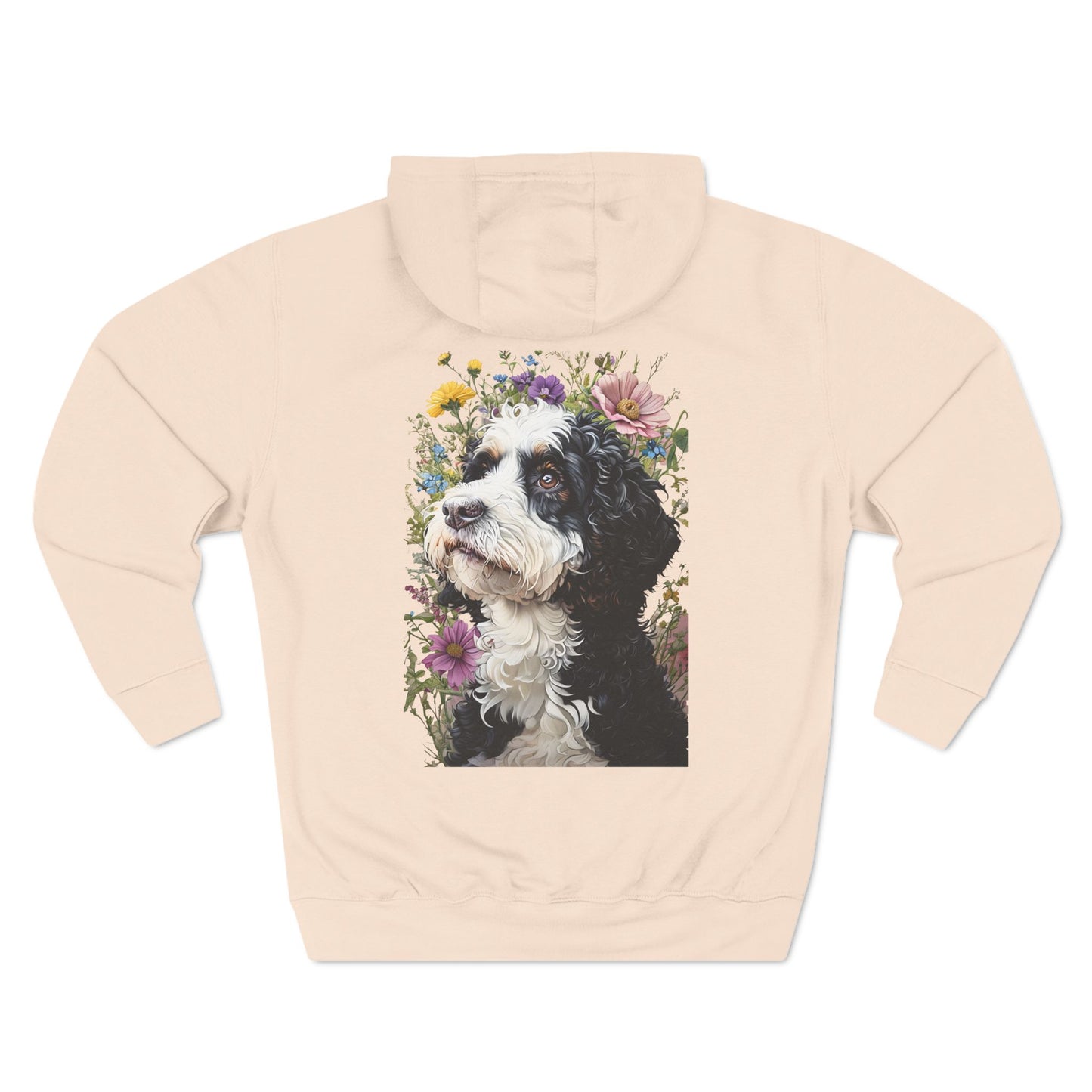 Floral Dog Hoodie - Cozy Three-Panel Fleece Sweatshirt for Dog Lovers