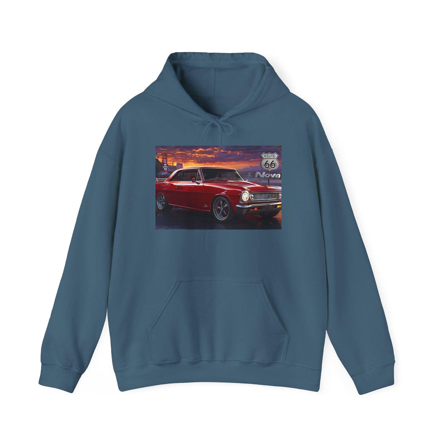 Classic Car Sunset Hoodie | Unisex Heavy Blend™ Sweatshirt