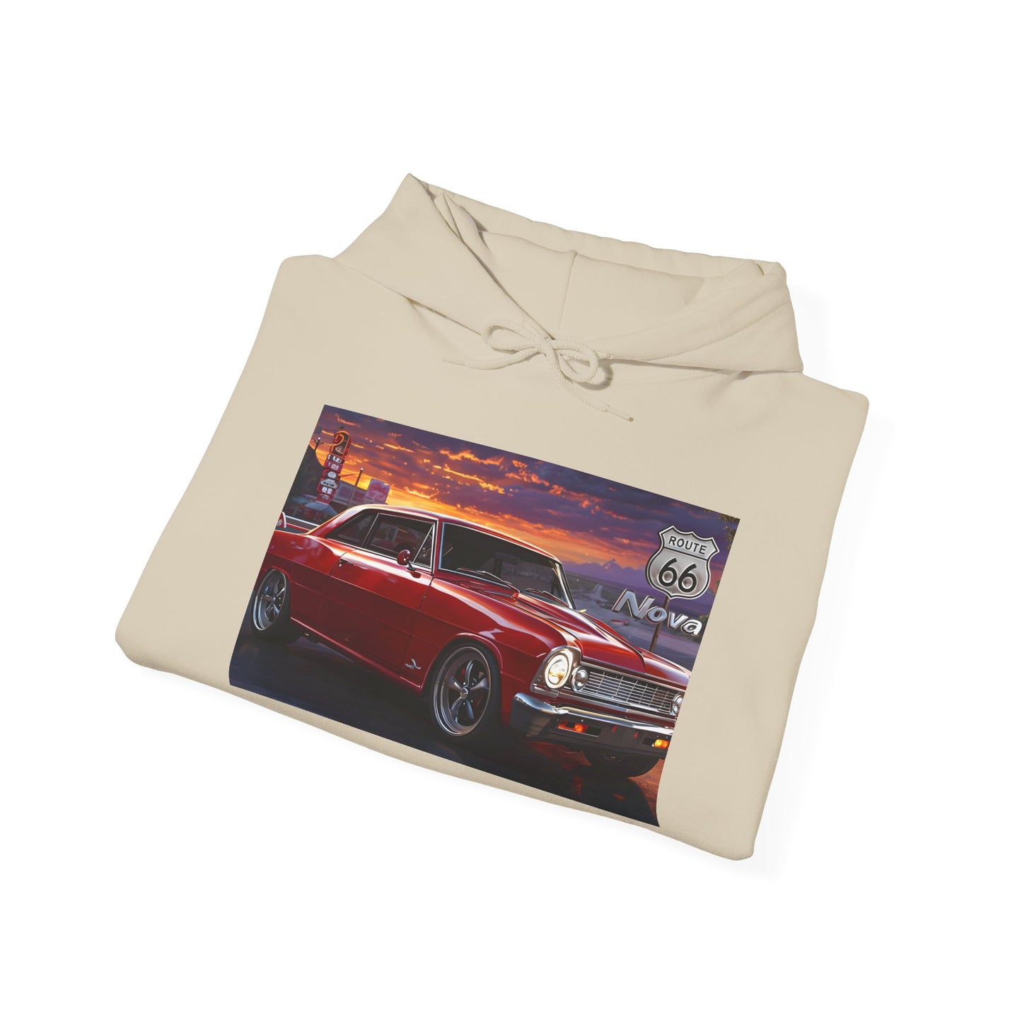 Classic Car Sunset Hoodie | Unisex Heavy Blend™ Sweatshirt