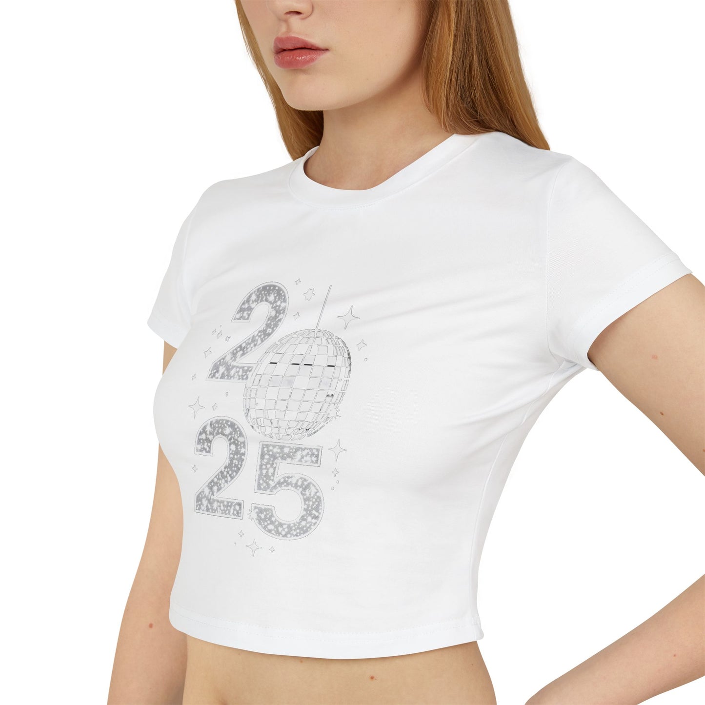 2025 Women's Baby Tee - Fun & Festive Cropped T-Shirt for New Year's Celebrations